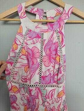 Abel the Label Anthropologie Azalea Floral Halter Maxi Dress L